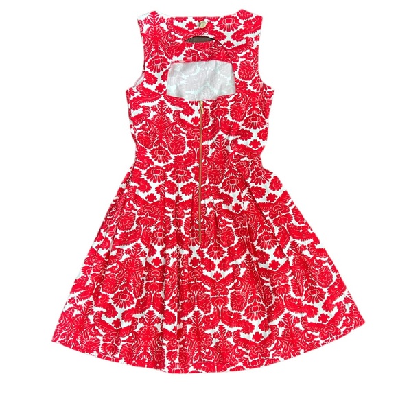 Nwt Closet dress red and white floral, size 4 (8 uk) - Picture 2 of 8
